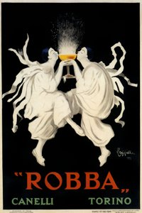 海报广告Spumante Robba Canelli，都灵，意大利，1921年