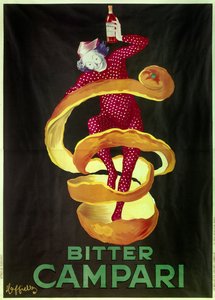 开胃酒 Bitter Campari 的海报。 Leonetto Cappiello (1875-1942) 的插图，1921 年巴黎，装饰艺术