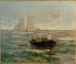 Lotsenversetzboot接管了Lotsenschoner Elbe 2钓鱼线 作者 莱昂哈德·桑德洛克