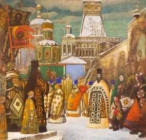 复活节游行。 作者 Leonid Mikhaylovich Brailovsky