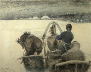 在通往Yasnaya Polyana的路上，1903年