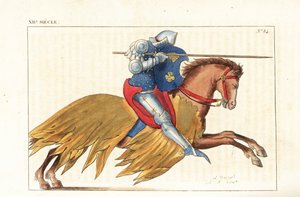 英国骑兵手持长矛冲锋