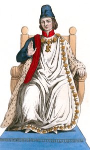 法国国王路易十一身穿圣米歇尔勋章套装 作者 利奥波德·马萨德（Leopold Massard）