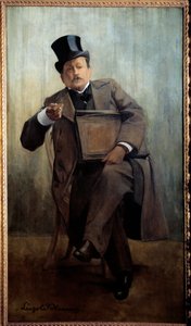 Georges Courteline (1858-1929) 的肖像 作家 Leopold Stevens (1866-1935) 的绘画 20 世纪太阳。 1,6x0,8 m 巴黎，Musee Carnavalet - Georges Courteline 肖像（1858-1929），作家。 利奥波德·史蒂文斯 (1866-1935) 的绘画，20 世纪。 1.6 倍 作者 利奥波德·史蒂文斯