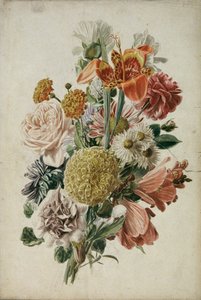 金盏花和百合花束 作者 利奥波德·冯·斯托尔