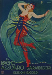 蓝蜘蛛 阿尔贝托-伊吉尼奥-兰德格的《蓝蜘蛛》，1916年。