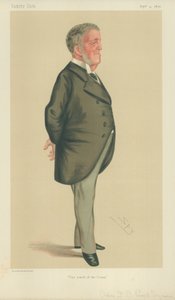 海军上将弗雷德里克·博尚Paget-Seymour，海洋膨胀，1876年9月9日，“名利场”漫画 作者 莱斯利·马修·沃德