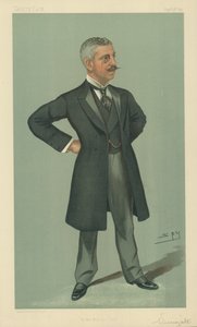 Francis Reginald Wingate上校，在Madhi的营地，1897年9月9日，名利场卡通 作者 莱斯利·马修·沃德