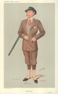 约翰萨维尔勋爵，Rufford修道院，1908年4月15日，名利场卡通 作者 莱斯利·马修·沃德
