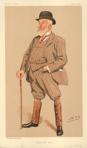 William Montagu Tharp先生，Chippenham Park，1894年6月21日，名利场漫画 作者 莱斯利·马修·沃德