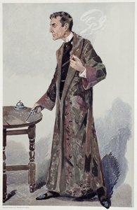 福尔摩斯，演员威廉吉列的名利场卡通，1907年 作者 莱斯利·马修·沃德