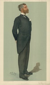 埃德加文森特爵士，东方金融，1899年4月20日，名利场漫画 作者 莱斯利·马修·沃德