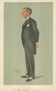 北京的欧内斯特萨托爵士，1903年4月23日，“名利场”漫画 作者 莱斯利·马修·沃德