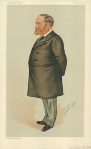 塞缪尔·威尔逊爵士，擅自占地者，1885年1月24日，“名利场”漫画 作者 莱斯利·马修·沃德