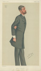 塔特顿赛克斯爵士，十五座教堂，1879年8月23日，“名利场”漫画 作者 莱斯利·马修·沃德
