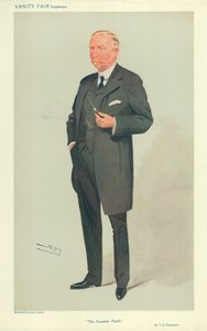 1908年8月26日加拿大太平洋托马斯·肖格尼爵士，“名利场”漫画 作者 莱斯利·马修·沃德
