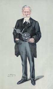 c1900年代英国物理学家和化学家威廉·克鲁克斯爵士 作者 莱斯利·马修·沃德