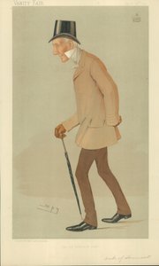 萨默塞特公爵，一位老式公爵，1893年4月27日，名利场漫画 作者 莱斯利·马修·沃德
