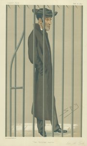 亚瑟牙牧师，基督徒烈士，1877年2月10日，名利场漫画 作者 莱斯利·马修·沃德