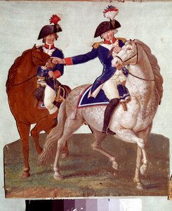 巴黎军队的指挥官向他的副官下达命令：1789年革命期间士兵的表现。Lesueur兄弟的水粉画。18世纪。卡纳瓦莱博物馆，巴黎 作者 莱索尔兄弟