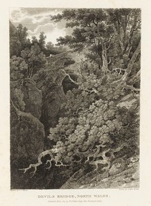 魔鬼桥，北威尔士（蚀刻版画） 作者 莉蒂西亚·伯恩