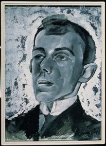 诗人奥西普-曼德尔施塔姆（1891-1938 年）肖像（纸面水粉画） 作者 Lev Aleksandrovitc Bruni