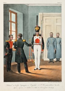 伊兹梅洛夫斯基救生员团的首席官和士兵，1830-1840年代