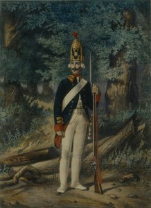 摄于1800年，1840年代的Preobrazhensky军的掷弹兵