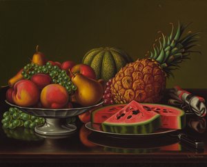 静物与水果（布面油画）