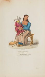 TA-MA-KAKE-TOKE，或 "最先开口说话的女人"；Chippeway 妇女（哀悼），选自《原住民作品集》。 作者 刘易斯，詹姆斯·奥托