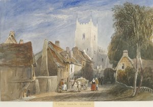 奇德尔教堂：水彩画，nd [c1830-1840] 作者 刘易斯·约翰·伍德