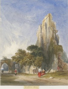 克罗克斯登修道院：水彩画和[c 1830-1840]（绘画） 作者 刘易斯·约翰·伍德