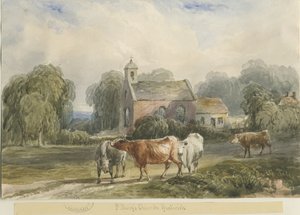 格拉特威奇教堂：水彩画，nd [c1830-1840] 作者 刘易斯·约翰·伍德