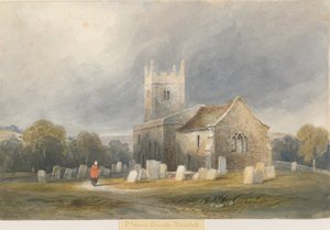 瀑布教堂：水彩画，nd [c1830-1840] 作者 刘易斯·约翰·伍德
