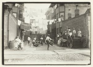 磨坊村的游乐场（唐人街小巷中的游乐场），波士顿 作者 刘易斯·威克斯·海恩