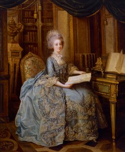La Petite Reine 或苏菲夫人肖像，约 1770-74 年（布面油画） 作者 LiéLouisPérinSalbreux