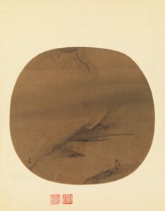 诗人在沼泽地的岸边漫步，13世纪初。 作者 梁凯