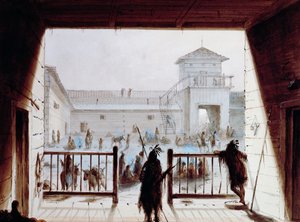 拉腊米堡，阿尔弗雷德-雅各布-米勒（1810-1874），水彩，美国 作者 未知未知