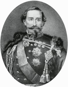 阿方索·费雷罗·德拉·马尔莫拉 (1804-1878) 的肖像，意大利将军和政治家，雕刻 作者 未知未知