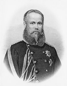 查理一世 (1823-1891) 的肖像，符腾堡国王从 1864 年起，雕刻 作者 未知未知