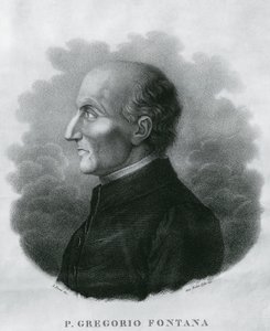 格雷戈里奥·丰塔纳 (1735-1803) 的肖像，意大利数学家，雕刻 作者 未知未知