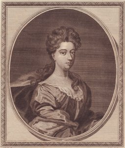 曼彻斯特公爵夫人格雷维尔·多丁顿 (1672-1720) 的肖像，约翰·戈尔达 (1729-1795) 的铜版画，来自 G Kneller 的绘画 作者 未知未知