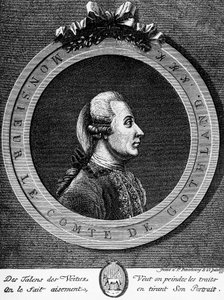 1771年瑞典国王古斯塔夫三世（1746-1792）的肖像，雕版画 作者 未知未知