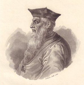 意大利海军上将 Andrea Doria (1466-1560) 的肖像，Ludovico Pelli 铜版画 作者 未知未知