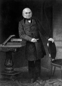 约翰·昆西·亚当斯 (1767-1848) 的肖像，美国政治家和外交家，1825 年至 1829 年担任美国第 6 任总统，版画 作者 未知未知