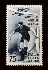 1934 年 FIFA 世界杯邮票，75 美分航空邮票，意大利，20 世纪 作者 未知未知