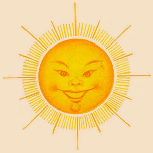 微笑的太阳，绘画 作者 未知未知