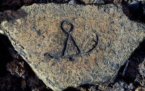 石头雕刻，美国夏威夷岛 Puako Petroglyph 考古区 作者 未知未知
