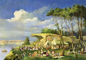 1855年，Macquaries夫人主席野餐 作者 乔治·奥斯丁·伍兹中尉