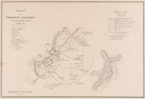 Ghuznee堡垒的素描。 1839年7月23日被风暴占领？ 作者 托马斯·温盖特中尉